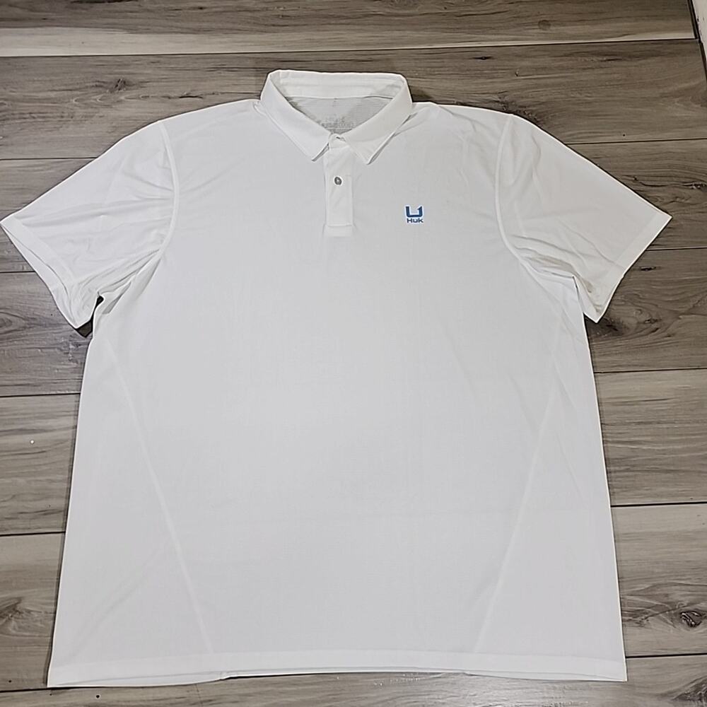 Huk Polo Shirt Men's 3XL White Icon Performance